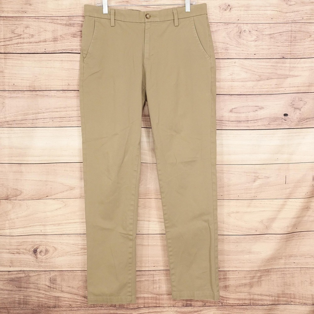 Dockers Slim Fit Chino Pants Mens 34x34 Beige Khaki Stretch Cotton Spandex